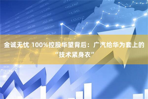 金诚无忧 100%控股华望背后：广汽给华为套上的“技术紧身衣”