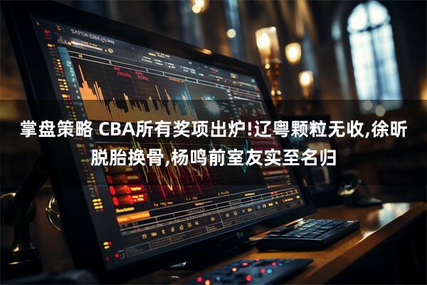 掌盘策略 CBA所有奖项出炉!辽粤颗粒无收,徐昕脱胎换骨,杨鸣前室友实至名归